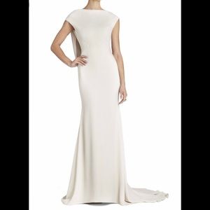 BCBG Juliet Cowl-Back Exposed Corset Gown Wedding Formal